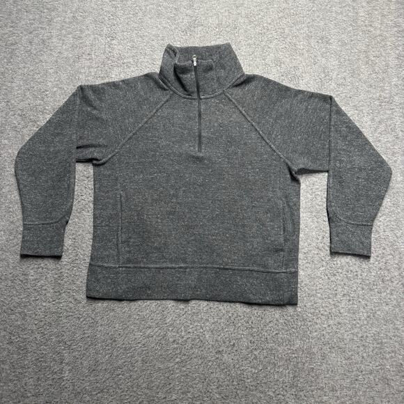 Nike 1/4 Zip Sweater Women's Small Gray Pullover Mock Neck Long Sleeve - Picture 1 of 7